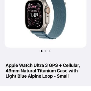 Apple Smartwatch with Titanium Case and Blue Band